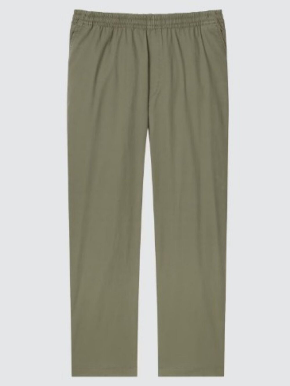 Uniqlo stretch cotton relaxed ankle pants olive green men's size M